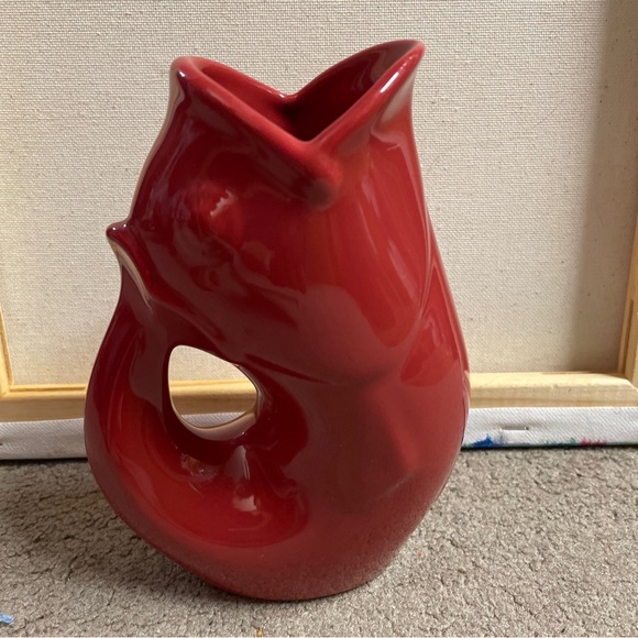 Authentic GurglePot Red Fish Pitcher Creamer  Designed in Seattle WA - Picture 1 of 6